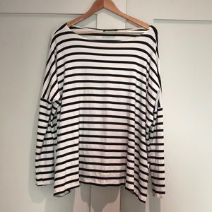 HATCH Black and White Stripped Shirt
